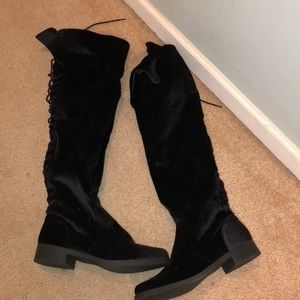 Black Knee High Boots